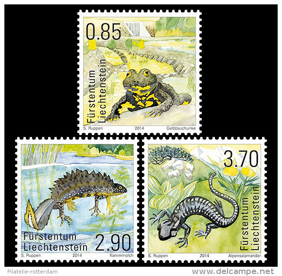 Liechtenstein - Postfris / MNH - Complete Set Amfibiën 2014 - Unused Stamps