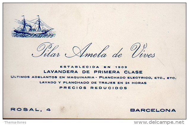 Carte Commerciale Pilar Amela De Vives (barcelona) (PPP1953) - Spain