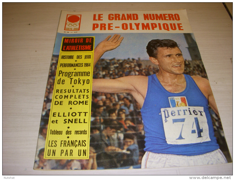 MIROIR ATHLETISME 10 10.1964 HISTOIRE JO PROGRAMME TOKYO RESULTATS JO ROME - Deportes