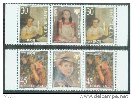 YU 2001-3042-3 JOY OF EUROP, YUGOSLAVIA, 2 X 2v + Label , MNH - Autres & Non Classés