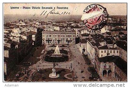 Livorno   157          Piazza Vittorio Emanuele E Panorama - Livorno