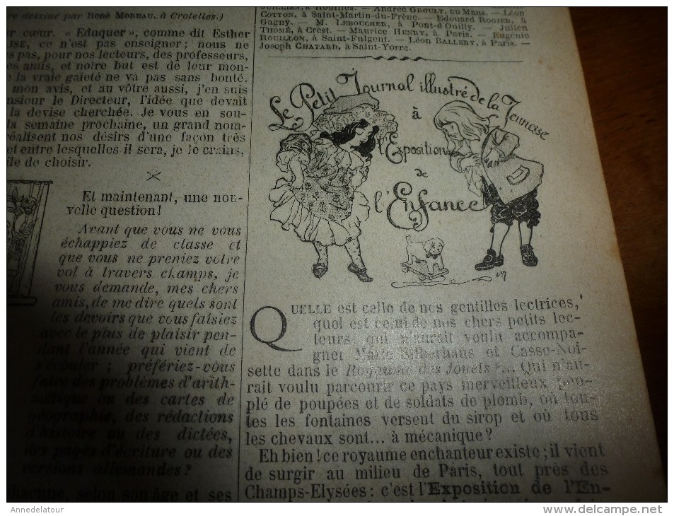 1905 LPJij : BD En Sombre (histoire); Revue Du 14 Juillet; Les 3 OURS; Faire Des JOUETS Avec De La PAILLE; - Le Petit Journal