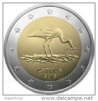 LATVIA EURO - 2 Euro 2015 Stork (from Bank-Roll) - Latvia