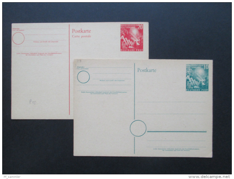 BRD 1949 Sonderpostkarten PSo 1 Und 2 Ungebraucht! Richtfest / Wiederaufbau. Katalogwert 56€ - Postcards - Mint