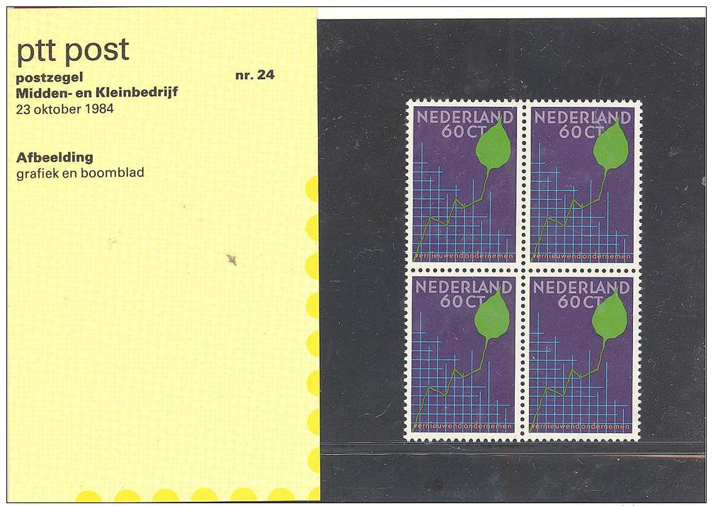 R Postzegelmapje 24 - Midden En Kleinbedrijf 23-10-1984 - Neufs