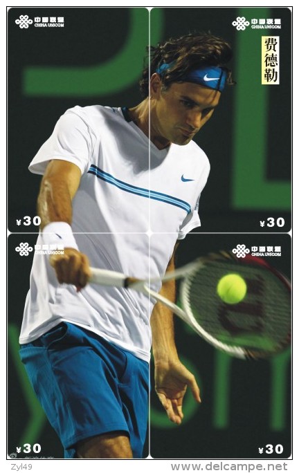 S04705 China phone cards Tennis Roger Federer puzzle 40pcs