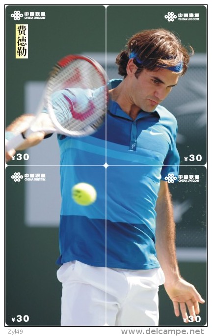 S04705 China phone cards Tennis Roger Federer puzzle 40pcs