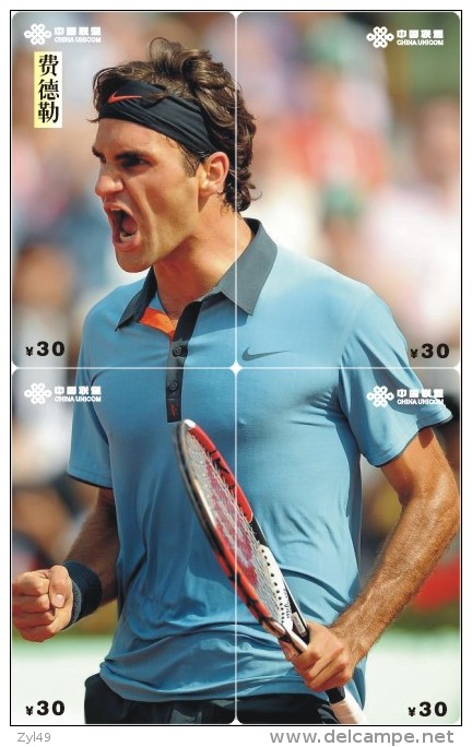 S04705 China phone cards Tennis Roger Federer puzzle 40pcs