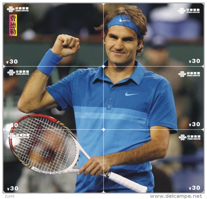 S04706 China phone cards Tennis Roger Federer puzzle 48pcs