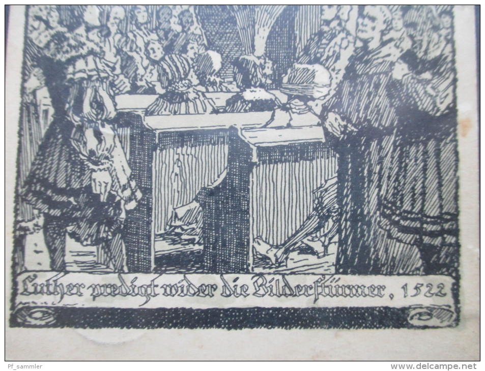 AK 1922 Luther Predigt Wider Die Bilderstürmer 1522. Luther Feier Wittenberg 1922. Künstlerkarte - Quadri, Vetrate E Statue