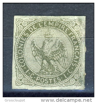 Colonie Francesi, Emissioni Generali 1859-65   N. 1 C. 1 Verde Oliva MH - Águila Imperial