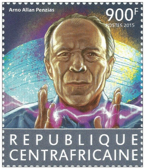 Central Africa 2015 Arno Allan Penzias Nobel Prize Physics 1v Stamp MNH 421 - Autres & Non Classés