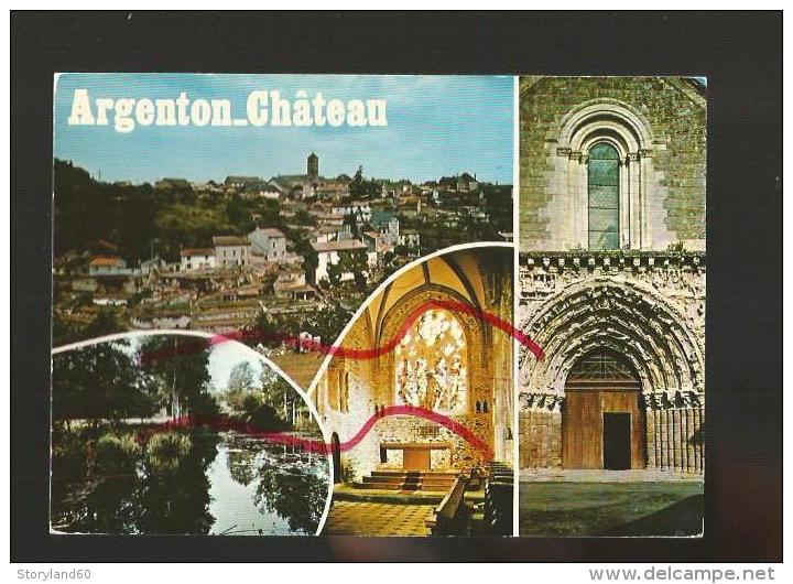 Cpm 793051 Argenton Chateau ,4 Vues Sur Carte - Argenton Chateau