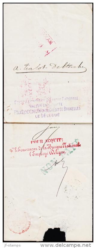 1892. 25 C. Leopold BRUXELLES 11 JUIN 1892. A. TURLOT DELTOMBE BRUXELLES PAYEZ A L'ORDR... (Michel: 44) - JF182101 - 1884-1891 Leopold II.