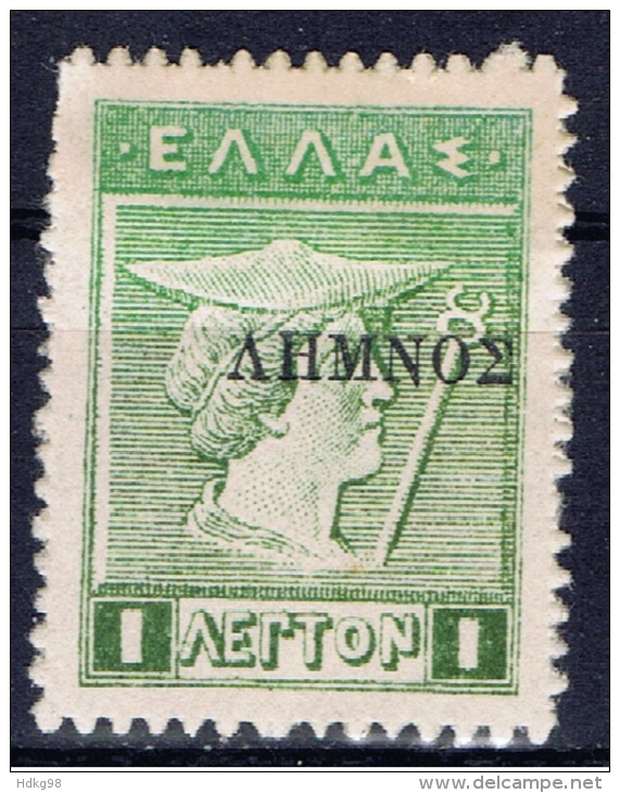 GR+ Lemnos 1912 Mi 2 Mnh Hermes - Lemnos