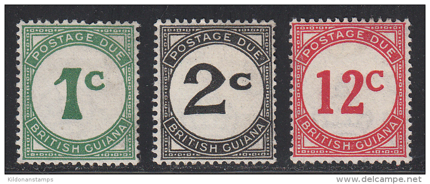 British Guiana 1940-55 Postage Due, Mint Mounted, Sc# , SG D1,D2,D4 - Guayana Británica (...-1966)