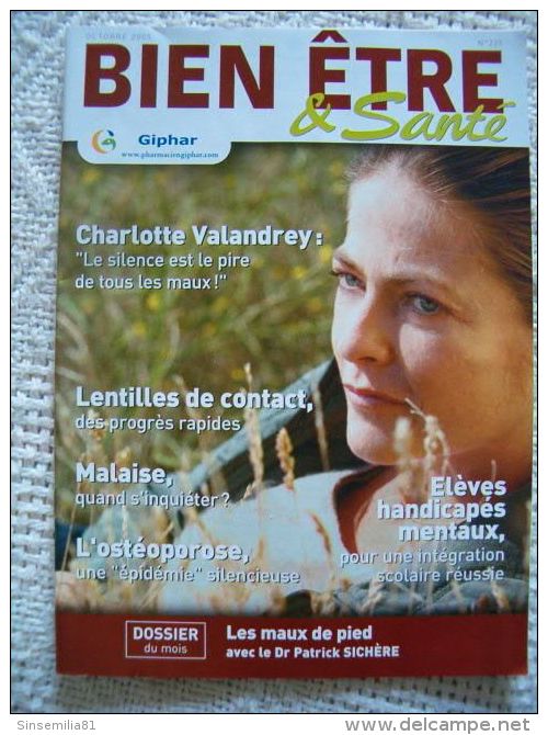 Bien être Et Santé N° 225 : Charlotte Valandrey : "Le Silence Est Le Pire De Tous Les Maux !" - Medicina & Salud