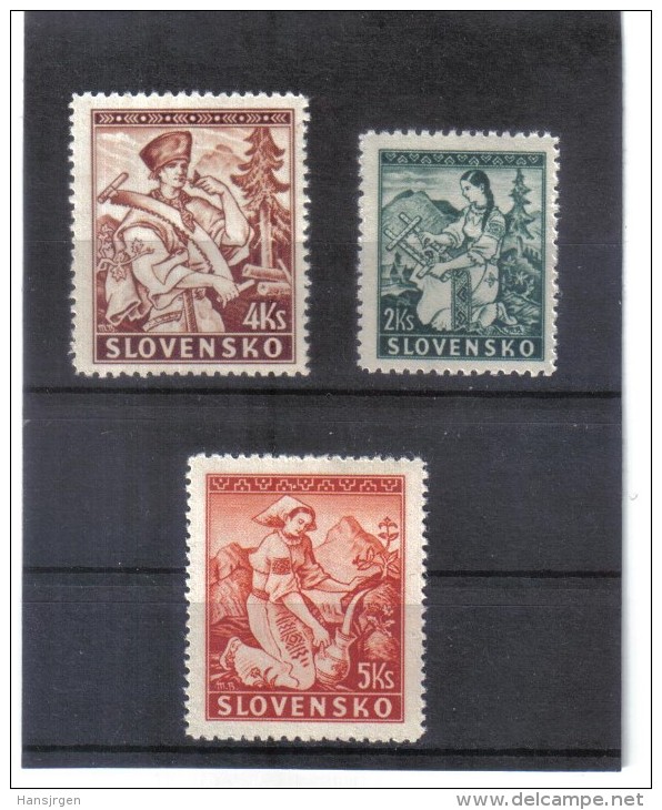 BAU145  SLOWAKEI (Slovensko) 1939  MICHL  43/45  ** Postfrisch  Siehe ABBILDUNG - Ungebraucht