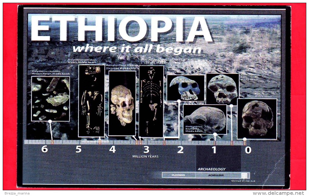 ETIOPIA - Cartolina Viaggiata Nel 2015 - Addis Abeba - Museo Nazionale - Ethiopie