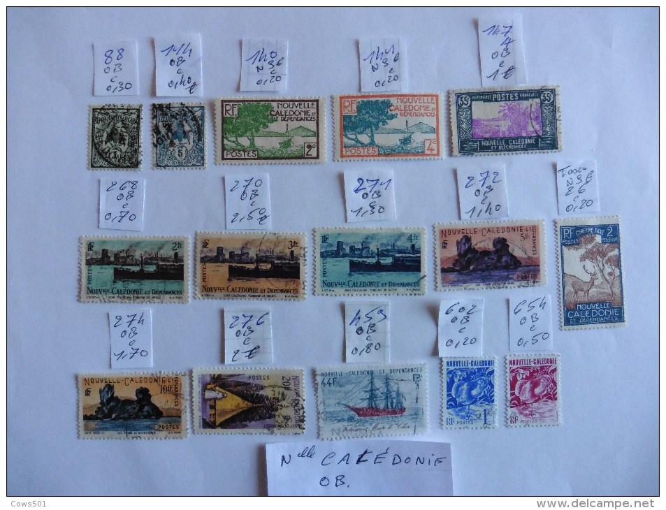 Nouvelle Calédonie 15 Timbres Oblitérés - Collections, Lots & Series