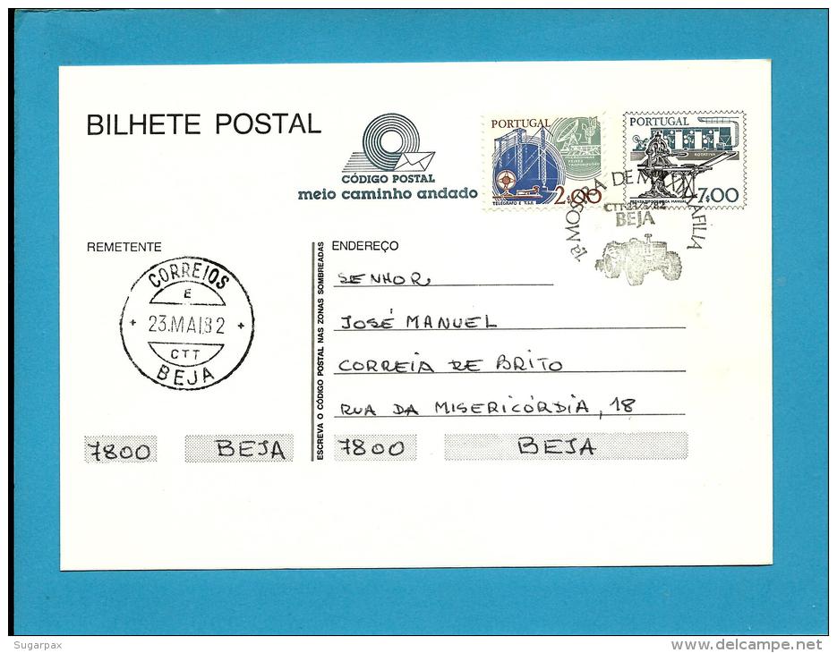 BEJA - 23.05.1982 - 1.&ordf; Mostra De Maximafilia - Postmark Stationery Card - Portugal - 2 Scans - Enteros Postales