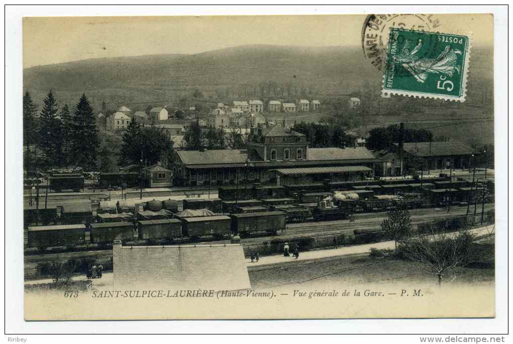 ST SULPICE LAURIERE / Haute Vienne / Vue Générale De La Gare /  Locomotive, Wagon, / Carte Animée - Altri & Non Classificati