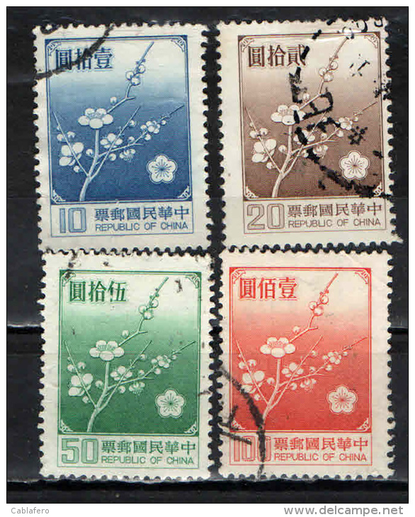 TAIWAN - 1979 - FIORI DI SUSINO - USATI - Oblitérés