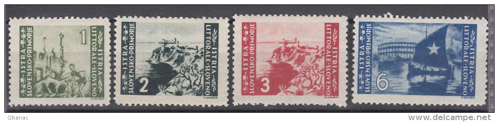 Istria Litorale Yugoslavia Occupation, 1946 Sassone#63-66 Complete Set, Mint Hinged - Jugoslawische Bes.: Istrien