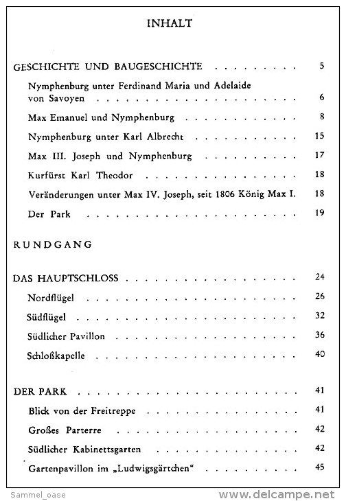 Nymphenburg  -  Amtlicher Führer  -  Beschreibung Mit Bildern  -  Von 1983 - Sonstige & Ohne Zuordnung