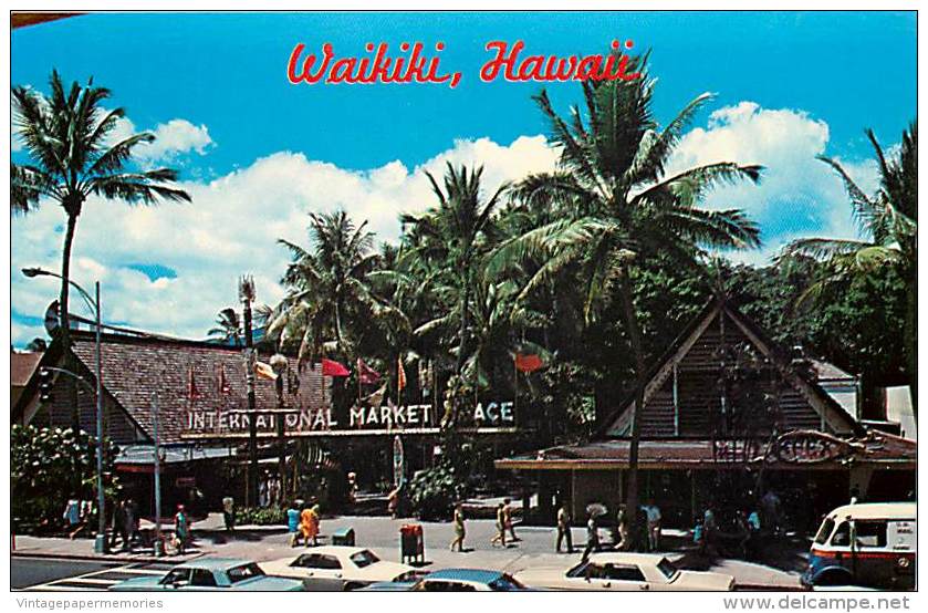 258671-Hawaii, Waikiki, International Market Place, Entrance View, Dexter Press No 26802-C - Oahu