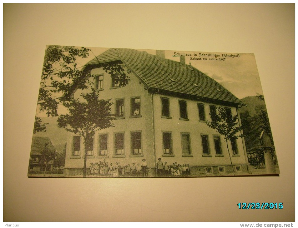 Schulhaus In  Schnellingen  KINZIGTAL  HASLACH , OLD POSTCARD , O - Haslach