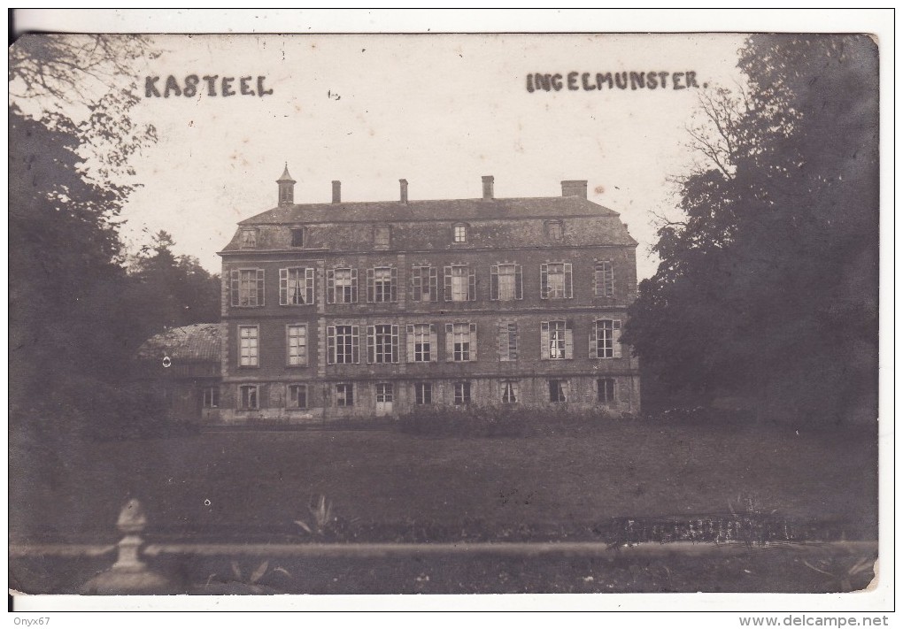 Carte Postale Photo Militaire Allemand INGELMUNSTER-Belgique-Flandre-Flandern-Château-Schloss-Kasteel-Krieg-Guerre-1918 - Ingelmunster