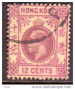 HONG KONG 1912 SG #106 12c Used Wmk Mult Crown CA - Usados