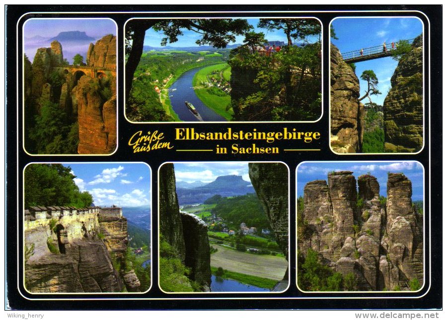 Elbsandsteingebirge - Mehrbildkarte 5 - Bastei (sächs. Schweiz)