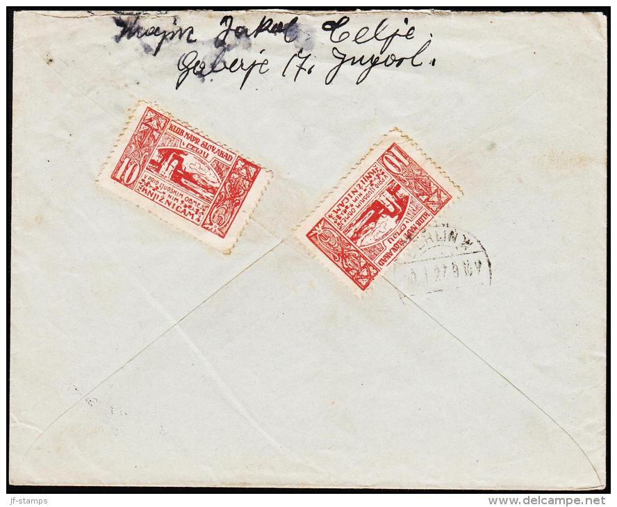 1927. 2x 10 KLUB NAPR. SLOVAKAD CELJU + 2x 3 DIN CELJE 8.1.27. To Berlin. Rec.  (Michel: ) - JF182167 - Prephilately