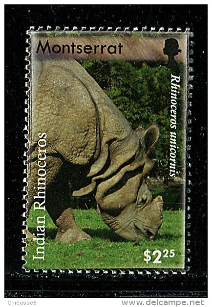 (cl. 3 - P.56) Montserrat **  Michel N° 1417 (ref. Michel Au Dos) - Rhinocéros Indien - - Montserrat