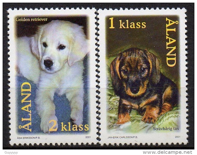 Aland - 2001 - Yvert N° 195 & 196 **  - Chiens - Aland