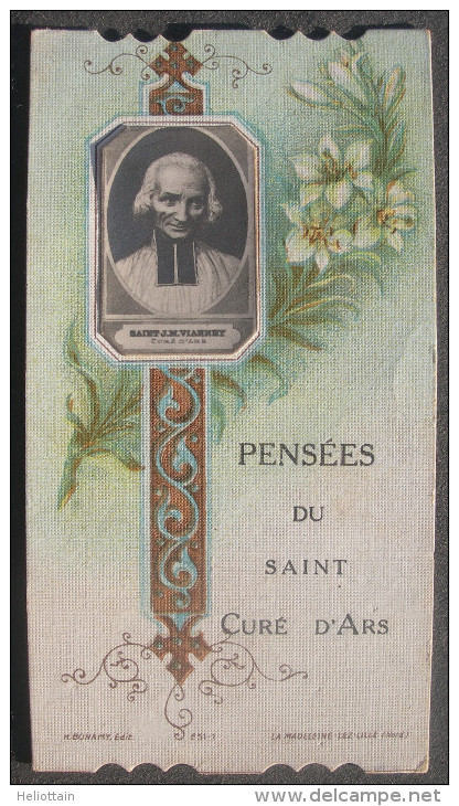 IMAGE PIEUSE BONAMY Pl 551.1 (chromo Vers 1900) SAINT JEAN-MARIE VIANNEY - PENSEES DU SAINT CURE D'ARS - SANTINO - Images Religieuses