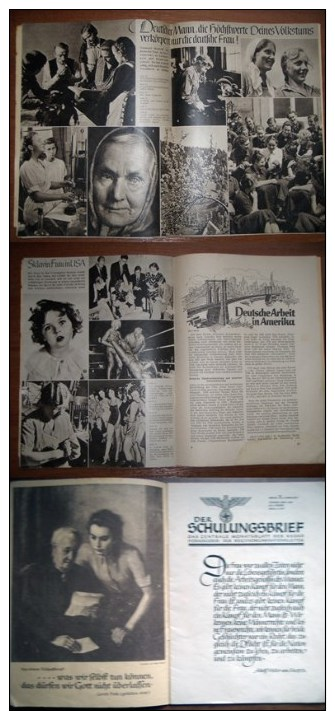 4 Der Deutschen Zeitschrift - 4 Allemands Journal - "der SCHULUNGSBRIEF" - Authentique - 1939-45