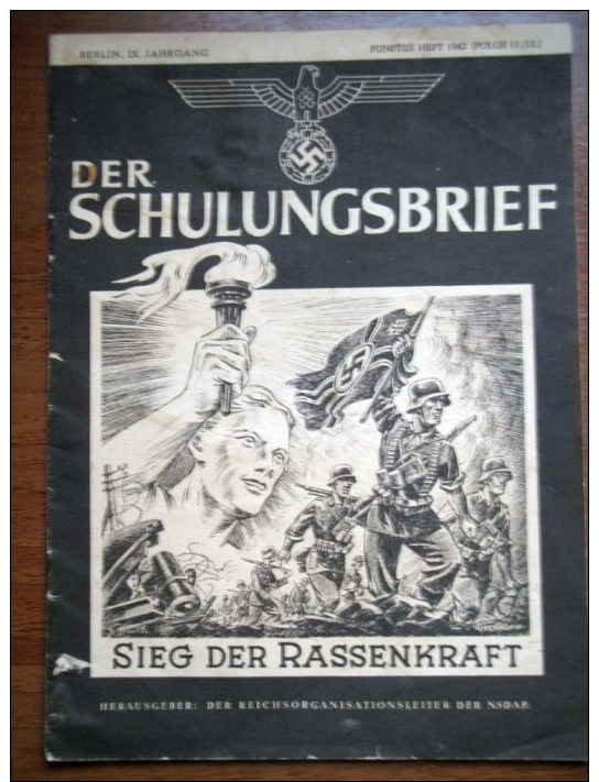 4 der Deutschen Zeitschrift - 4 Allemands journal - "der SCHULUNGSBRIEF" - authentique