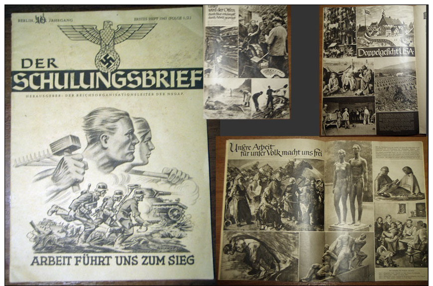 4 der Deutschen Zeitschrift - 4 Allemands journal - "der SCHULUNGSBRIEF" - authentique