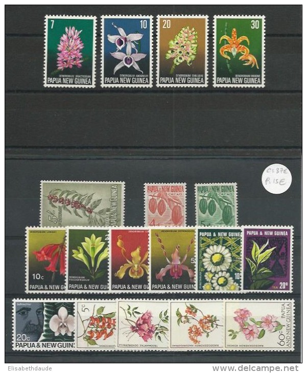 PAPUA - NEW GUINEA - PETIT LOT ** MNH - COTE = 46 EURO - FLORE - Papua New Guinea