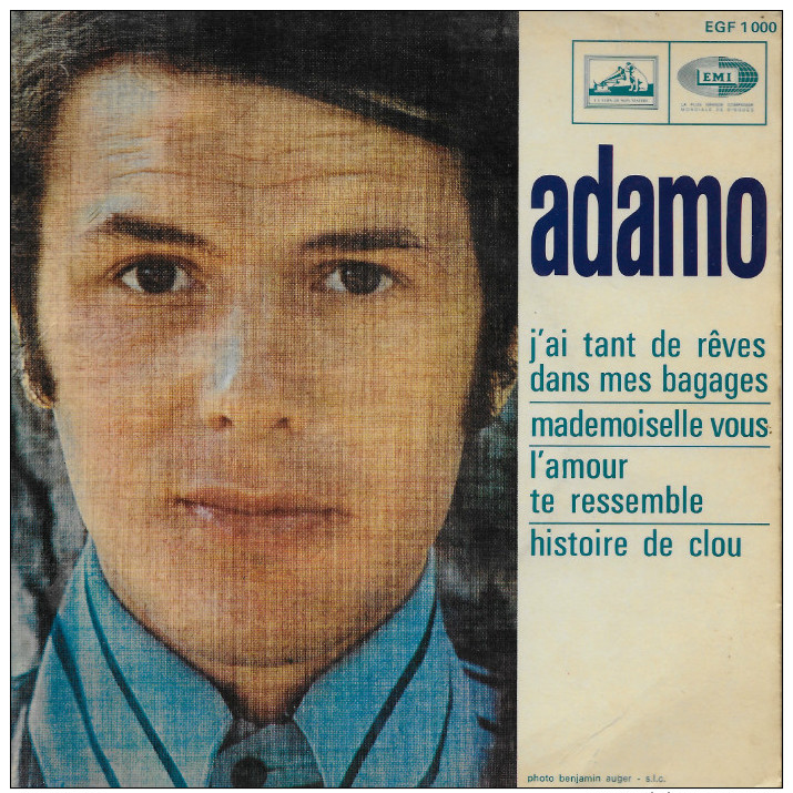 Adamo 45t. EP *j'ai Tant De Rêves Dans Mes Bagages* - Altri - Francese