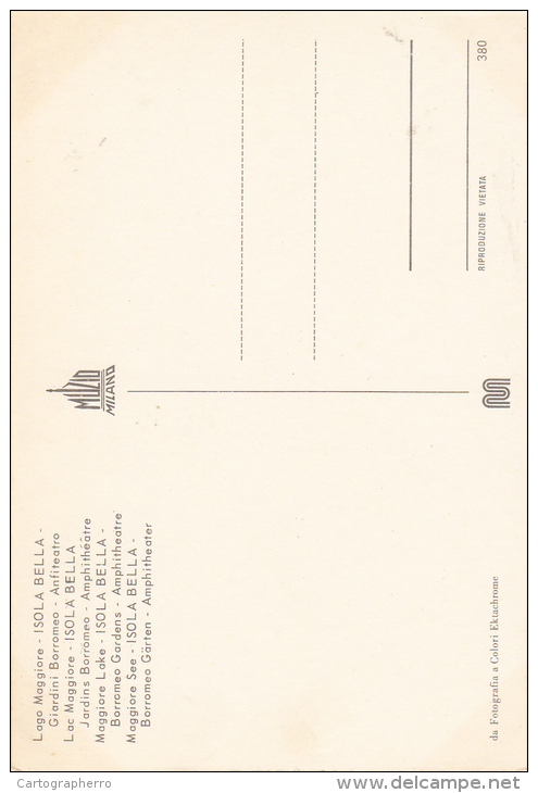 Isola Bella Lago Maggiore  Giardini Borromeo Anfiteatro - Altri & Non Classificati