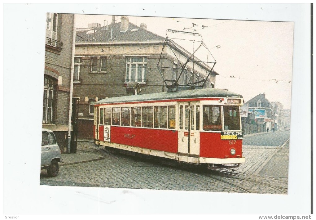 SORTIE EN LIGNE DU DEPOT DE MARCQ 19185 SNELRT ELECTRIQUE LILLE ROUBAIX TOURCOING MOTRICE A BOGIES TYPE 500        1977 - Marcq En Baroeul