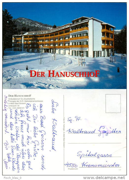 AK OÖ 4822 Bad Goisern Kurheim Hanuschhof Winter Gebietskrankenkasse Unterjoch Salzkammergut Ambulatorium Österreich - Bad Goisern