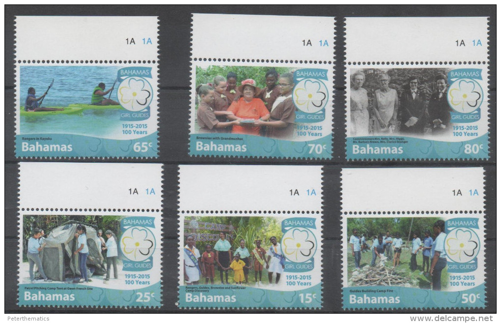 BAHAMAS, 2015, MNH, GIRL GUIDES, KAYAKING, 6v - Other & Unclassified