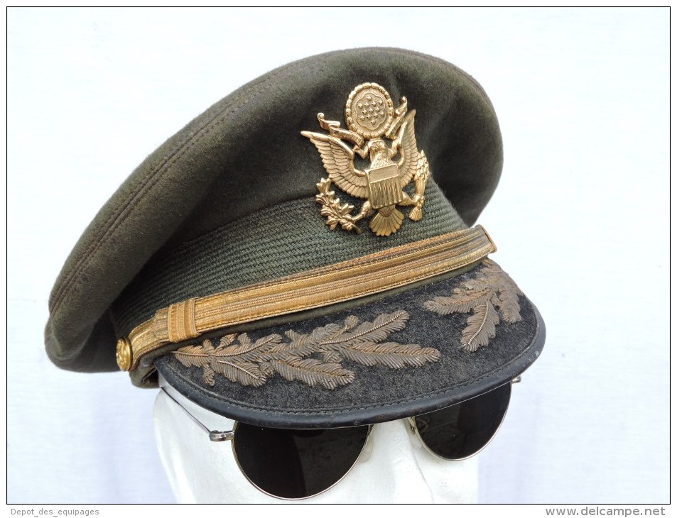 U.S.A. : BELLE CASQUETTE OFFICIER SUPERIEUR  Par LUXENBERG - MADE IN ENGLAND - Casques & Coiffures