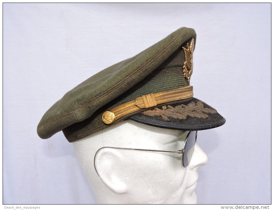 U.S.A. : BELLE CASQUETTE OFFICIER SUPERIEUR  Par LUXENBERG - MADE IN ENGLAND - Casques & Coiffures