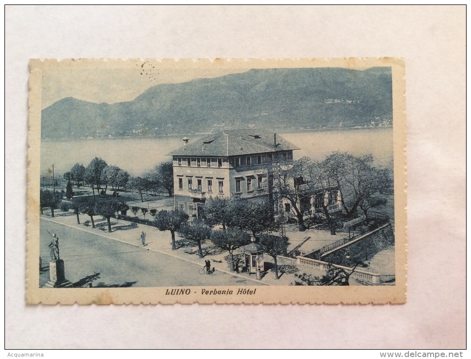 LAGO MAGGIORE - LUINO - Verbania Hotel - Cartolina FP V 1942 - Luino